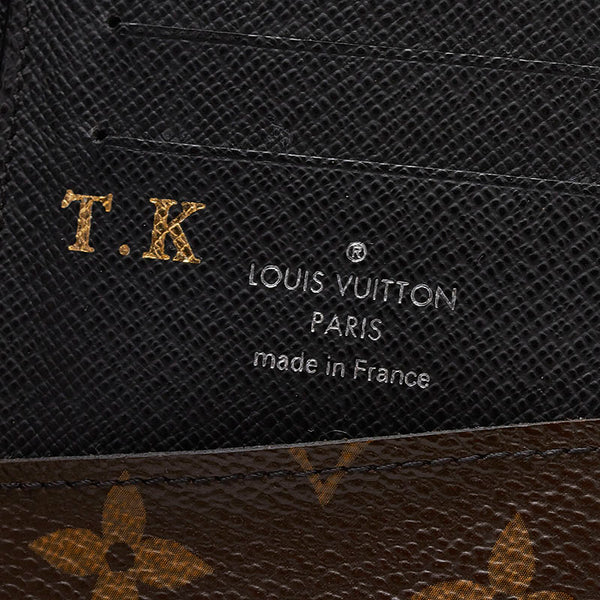 ルイ ヴィトン モノグラムマカサー ポルトフォイユ タノン 二つ折り 長財布 M93800 ブラウン PVC レザー メンズ LOUIS VUITTON 【中古】