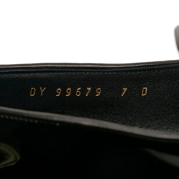 サルヴァトーレフェラガモ ガンチーニ ローファー ブラック シルバー エナメル レディース Salvatore Ferragamo 【中古】