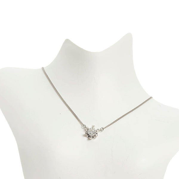Pt850 プラチナ ダイヤ0.58ct 一粒 ネックレス レディース 【中古】