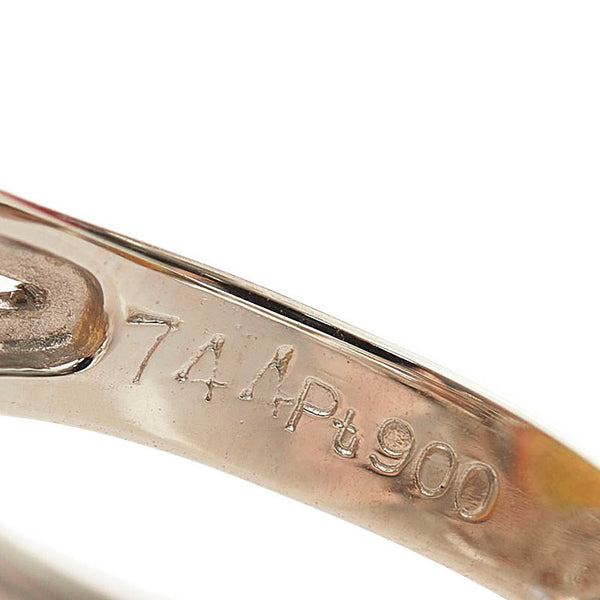 Pt900 プラチナ オパール7.44ct ダイヤ0.23ct カボション リング 指輪 レディース 9.5号 【中古】