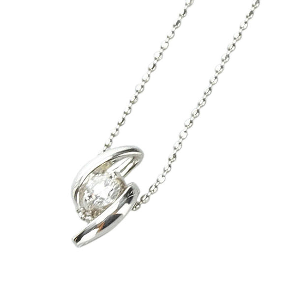 Pt900 プラチナ Pt850 プラチナ ダイヤ0.19ct ネックレス ペンダント レディース 【中古】