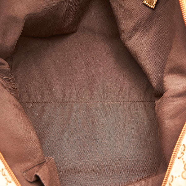 グッチ GGキャンバス シェリーライン トートバッグ 131230 ゴールド ピンク キャンバス レザー レディース GUCCI 【中古】