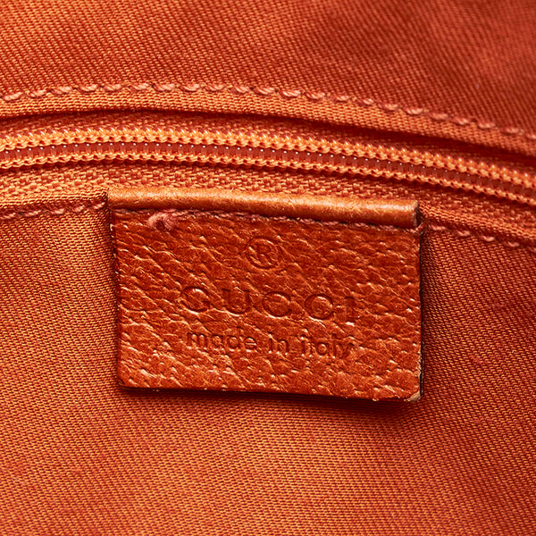 グッチ GGキャンバス ショルダーバッグ 121023 ベージュ キャンバス レザー レディース GUCCI 【中古】