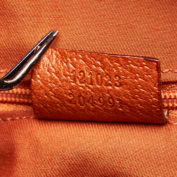 グッチ GGキャンバス ショルダーバッグ 121023 ベージュ キャンバス レザー レディース GUCCI 【中古】