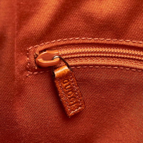 グッチ GGキャンバス ショルダーバッグ 121023 ベージュ キャンバス レザー レディース GUCCI 【中古】