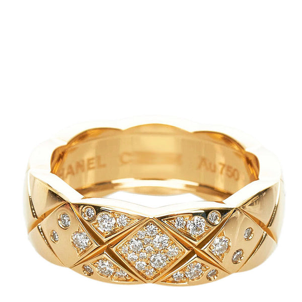 シャネル ココクラッシュ ミディアム ダイヤ リング 指輪 K18YG イエローゴールド レディース CHANEL 【中古】