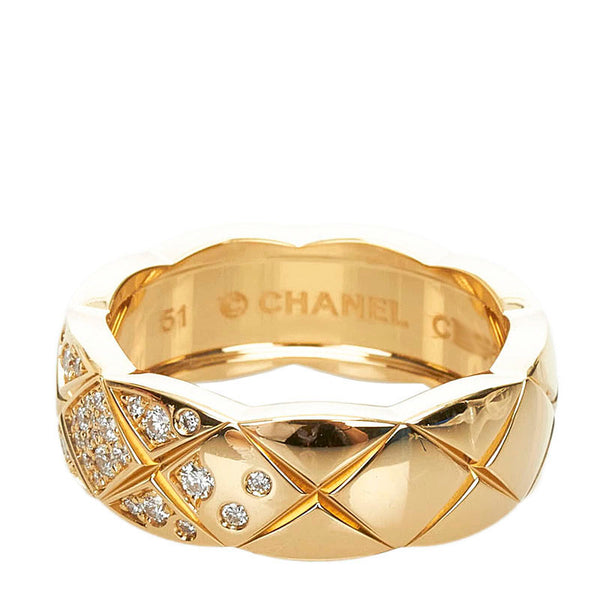 シャネル ココクラッシュ ミディアム ダイヤ リング 指輪 K18YG イエローゴールド レディース CHANEL 【中古】