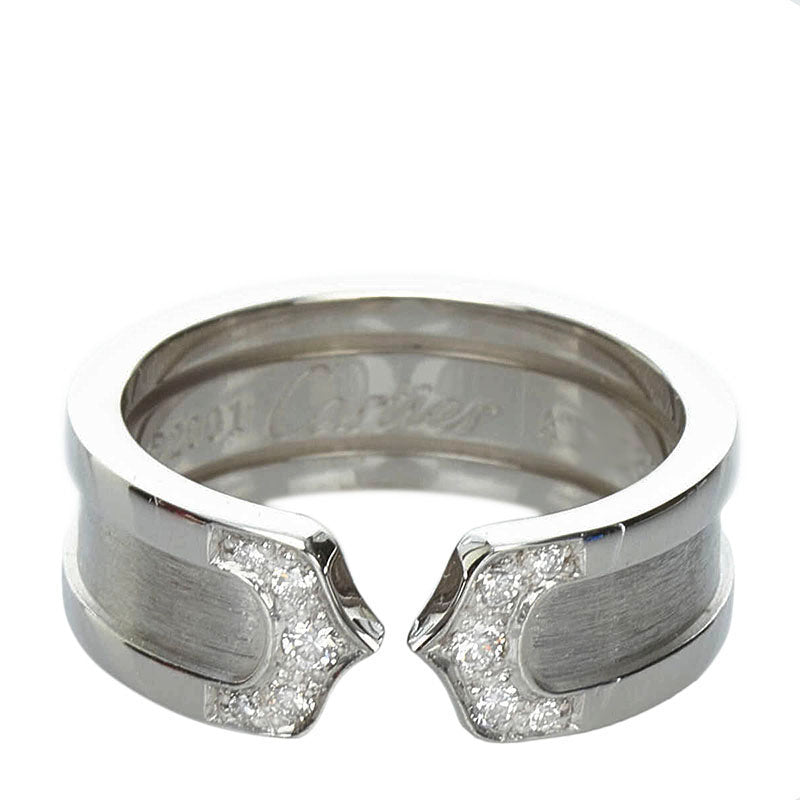 カルティエ C2 リング 指輪 K18WG ホワイトゴールド レディース CARTIER 【中古】
