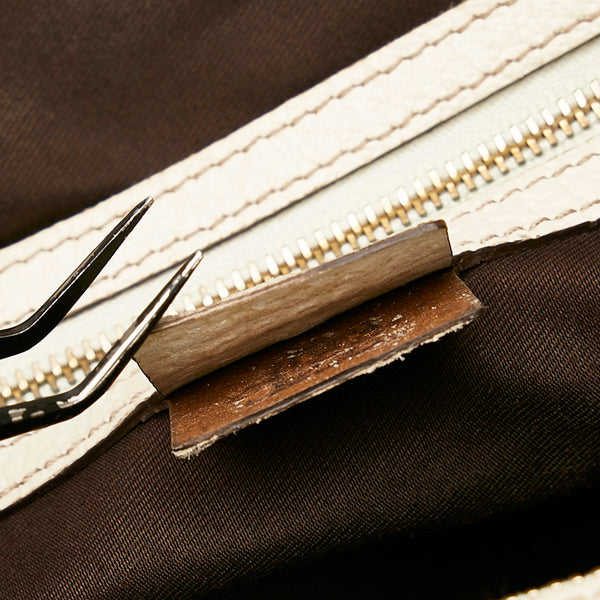 グッチ GGキャンバス ショルダーバッグ ハンドバッグ 154180 ベージュ キャンバス レザー レディース GUCCI 【中古】