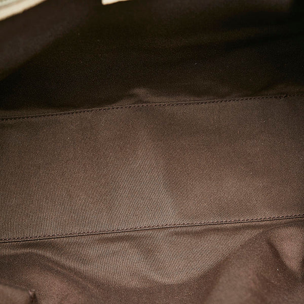 グッチ GGキャンバス ショルダーバッグ ハンドバッグ 154180 ベージュ キャンバス レザー レディース GUCCI 【中古】