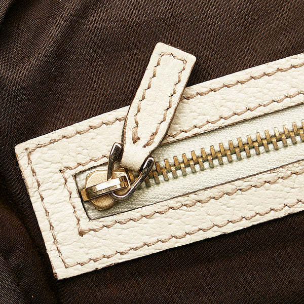 グッチ GGキャンバス ショルダーバッグ ハンドバッグ 154180 ベージュ キャンバス レザー レディース GUCCI 【中古】