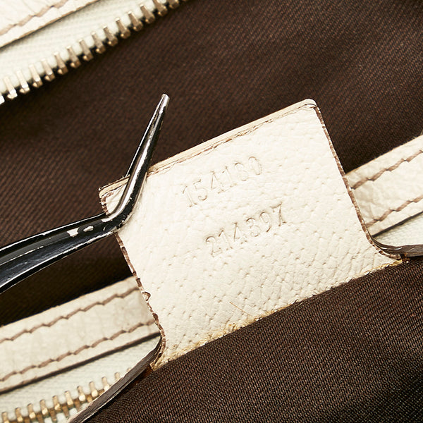 グッチ GGキャンバス ショルダーバッグ ハンドバッグ 154180 ベージュ キャンバス レザー レディース GUCCI 【中古】