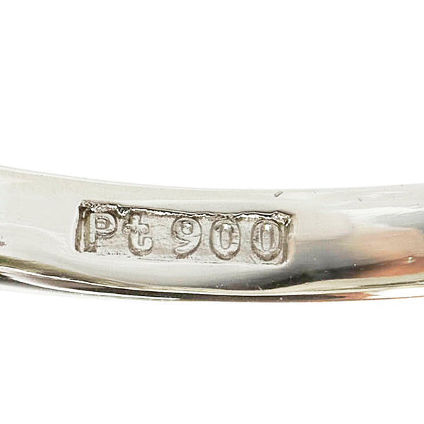 Pt900 プラチナ ひすい ダイヤ0.85ct リング 指輪 レディース 14.5号 【中古】