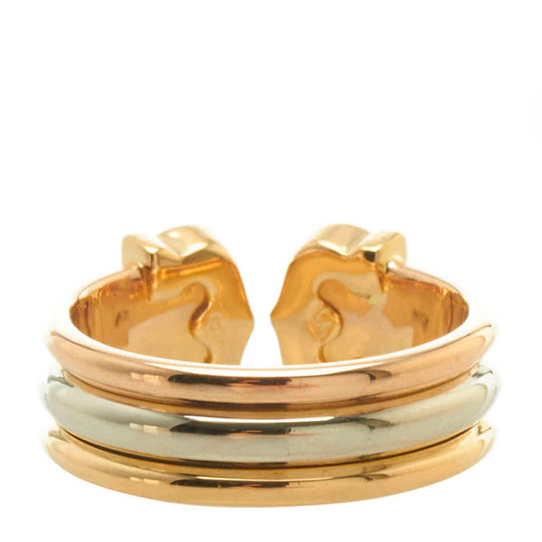 カルティエ K18YG イエローゴールド K18PG ピンクゴールド K18WG ホワイトゴールド ダイヤ 2C トリニティ ダイヤ リング 指輪 レディース CARTIER 8号 【中古】