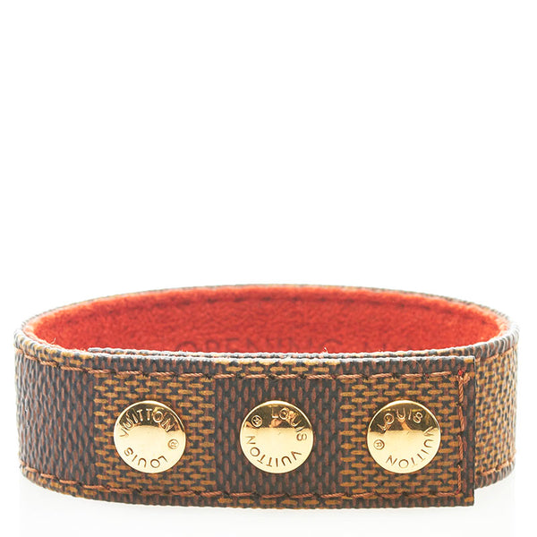 ルイ ヴィトン ダミエ ブレスレット ブラウン レザー レディース LOUIS VUITTON 【中古】