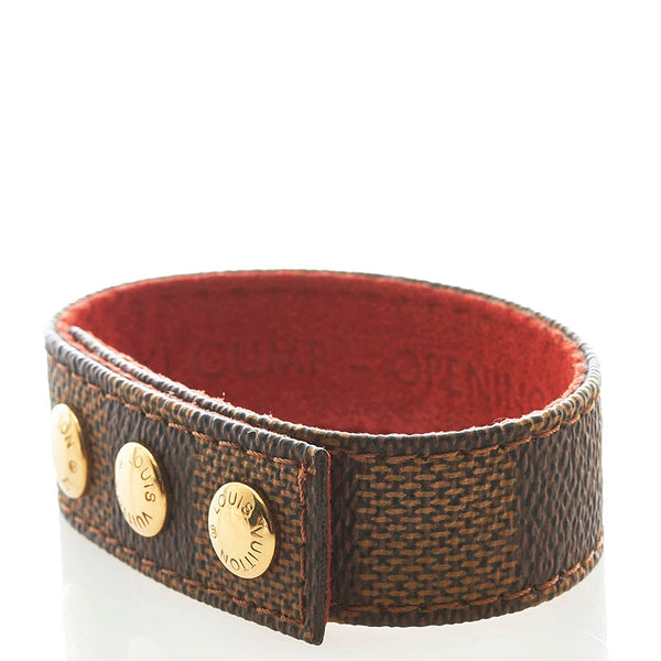 ルイ ヴィトン ダミエ ブレスレット ブラウン レザー レディース LOUIS VUITTON 【中古】