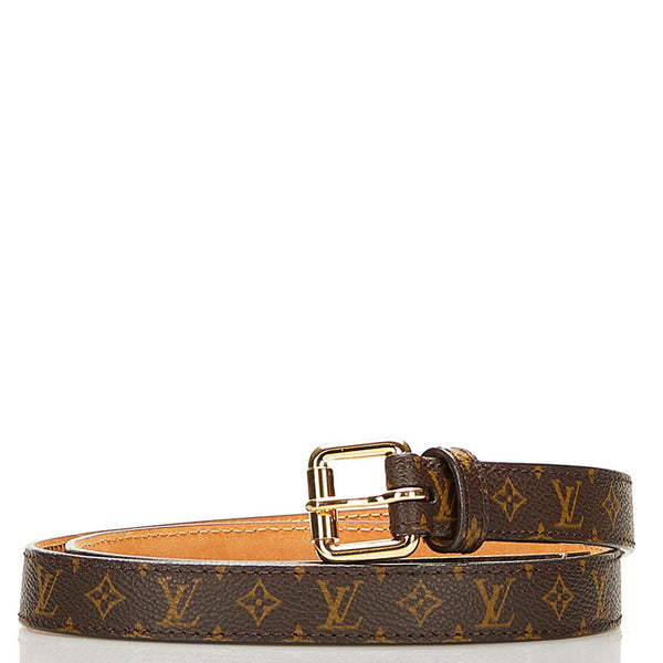 ルイ ヴィトン モノグラム サンチュール ベルト M9274W ブラウン PVC レザー レディース LOUIS VUITTON 【中古】