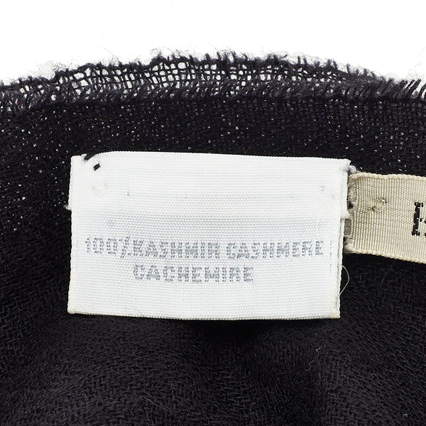 エルメス 大判 マルジェラ期 ストール ショール ブラック カシミヤ レディース HERMES 【中古】