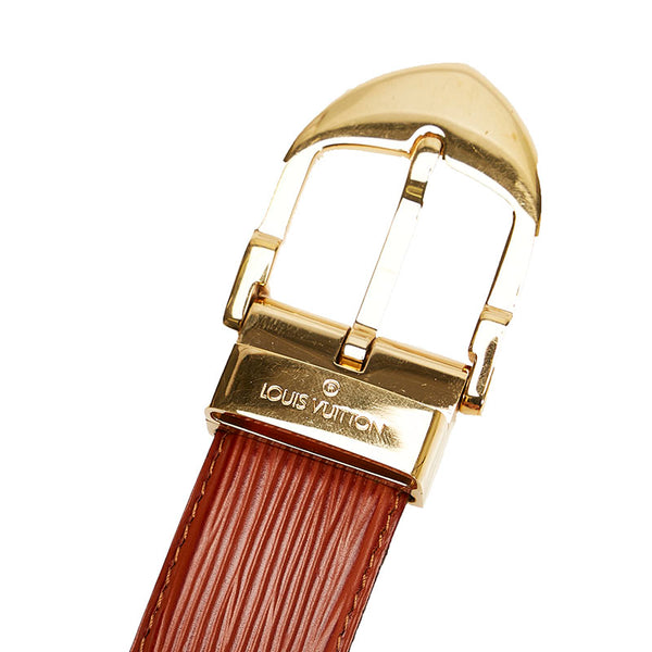 ルイ ヴィトン エピ サンチュール クラシック ベルト R15003 ケニアブラウン ゴールド レザー メッキ メンズ LOUIS VUITTON 【中古】