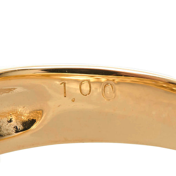 K18YG イエローゴールド ダイヤ1.00ct リング 指輪 レディース 11.5号 【中古】
