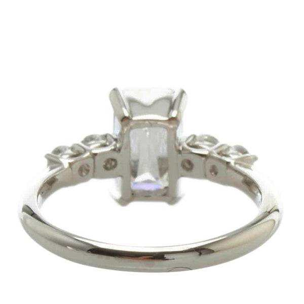 Pt900 プラチナ ダイヤ1.02ct ダイヤ0.24ct スクエア リング 指輪 レディース 5号 【中古】