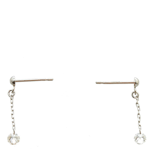 Pt900 プラチナ ダイヤ0.20ct ピアス レディース 【中古】