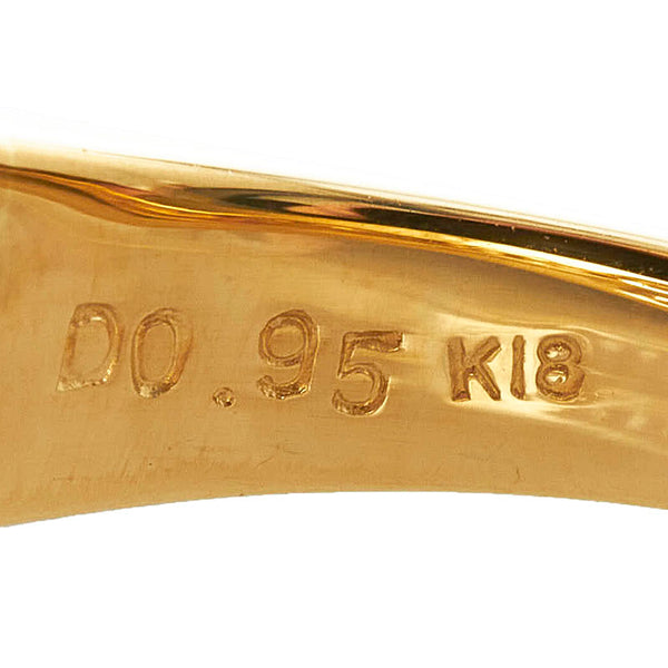 K18YG イエローゴールド ルビー0.89ct ダイヤ0.95ct リング 指輪 レディース 11.5号 【中古】