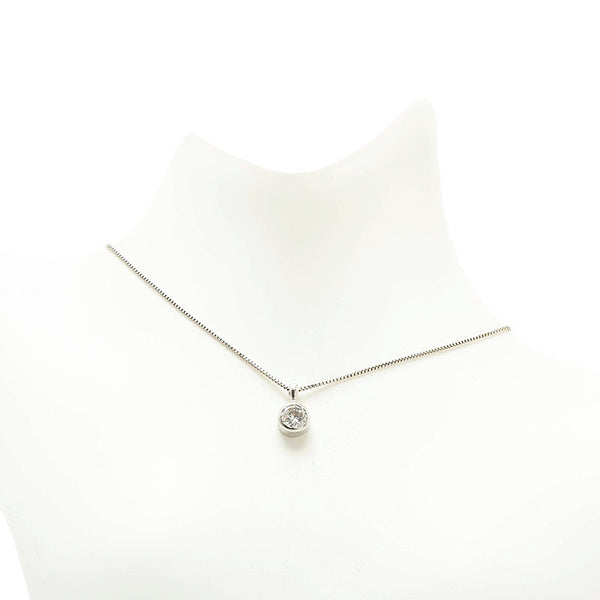 Pt900 プラチナ Pt850 プラチナ ダイヤ0.31ct ネックレス レディース 【中古】