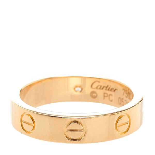 カルティエ ミニラブリング 1Pダイヤ リング 指輪 K18YG イエローゴールド レディース CARTIER 【中古】