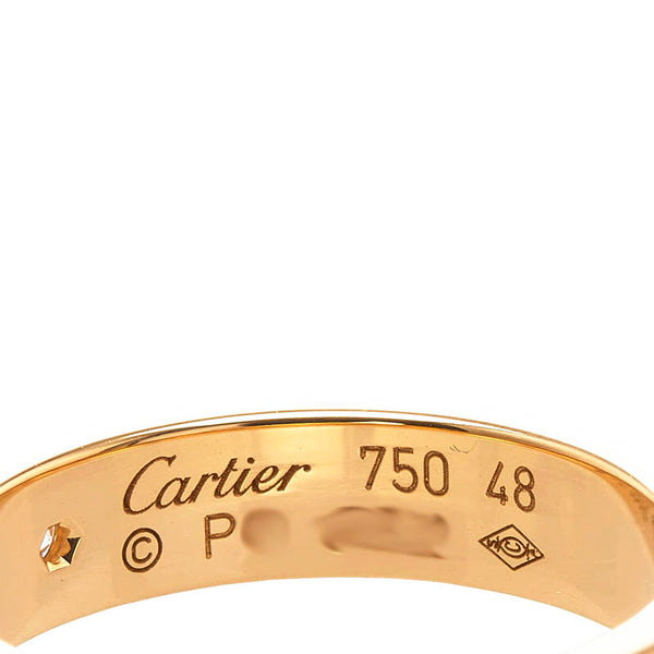 カルティエ ミニラブリング 1Pダイヤ リング 指輪 K18YG イエローゴールド レディース CARTIER 【中古】