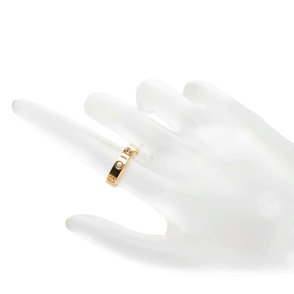 カルティエ ミニラブリング 1Pダイヤ リング 指輪 K18YG イエローゴールド レディース CARTIER 【中古】