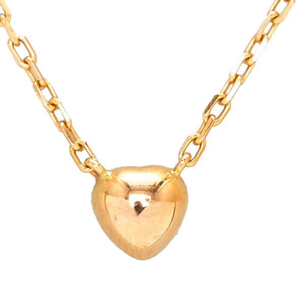 カルティエ ディアマン レジェ ハート ダイヤモンド ネックレス B7059400 K18PG ピンクゴールド レディース CARTIER 【中古】