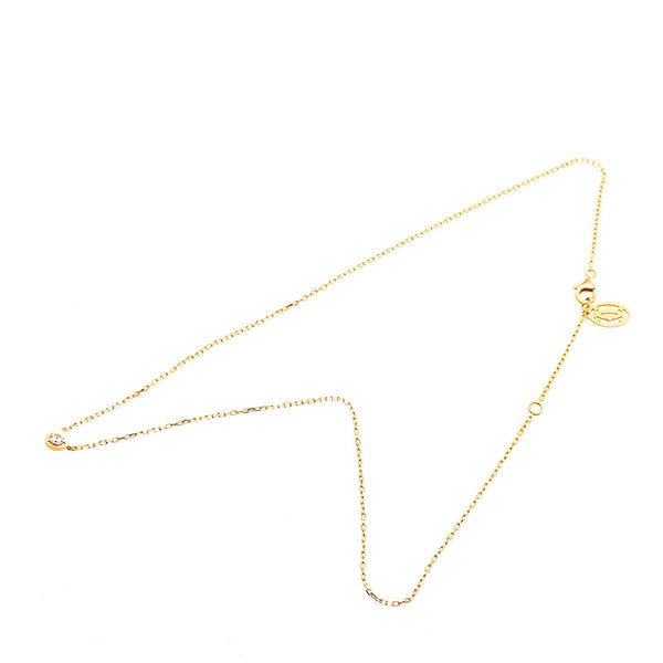 カルティエ ディアマン レジェ ハート ダイヤモンド ネックレス B7059400 K18PG ピンクゴールド レディース CARTIER 【中古】