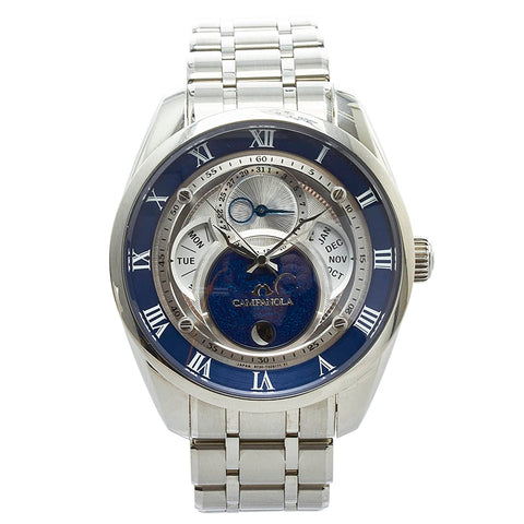 シチズン カンパノラ エコドライブ 紺瑠璃 腕時計 8730-T019056 ソーラー シルバー ホワイト文字盤 ステンレススチール メンズ CITIZEN 【中古】