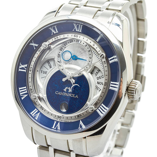 シチズン カンパノラ エコドライブ 紺瑠璃 腕時計 8730-T019056 ソーラー シルバー ホワイト文字盤 ステンレススチール メンズ CITIZEN 【中古】