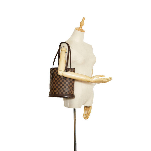 ルイ ヴィトン ダミエ マレ ハンドバッグ N42240 ブラウン PVC レザー レディース LOUIS VUITTON 【中古】