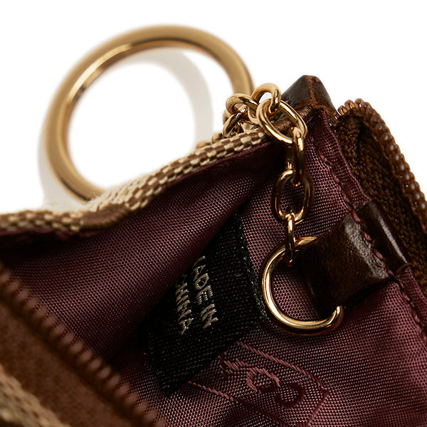 コーチ シグネチャー コインケース ブラウン ベージュ キャンバス レザー レディース COACH 【中古】