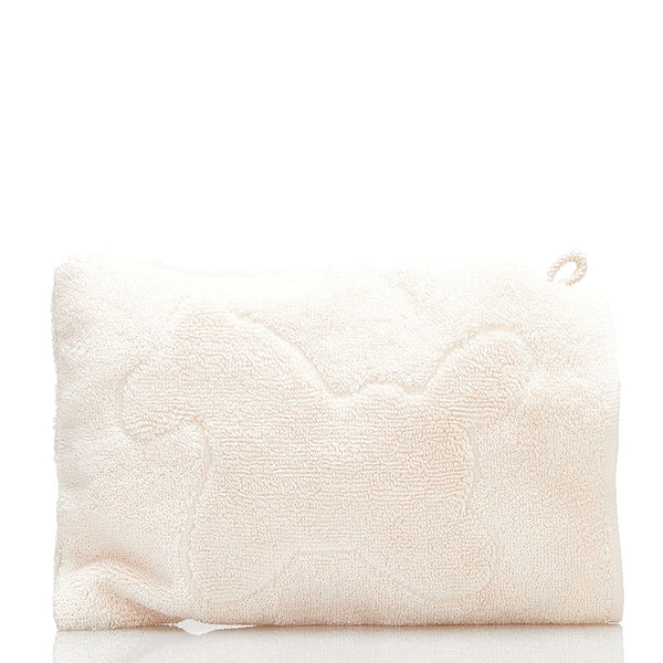 エルメス ベビーライン ゆり木馬 パイル地 ポーチ ライトピンク コットン レーヨン レディース HERMES 【中古】