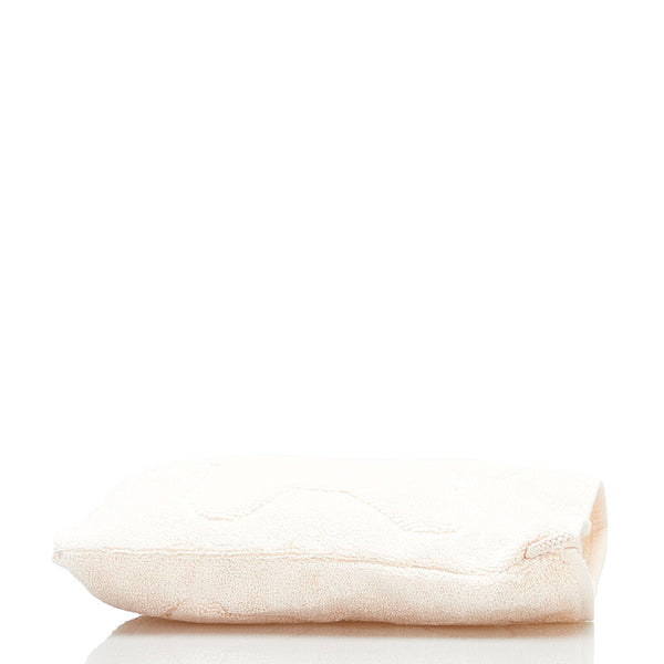 エルメス ベビーライン ゆり木馬 パイル地 ポーチ ライトピンク コットン レーヨン レディース HERMES 【中古】