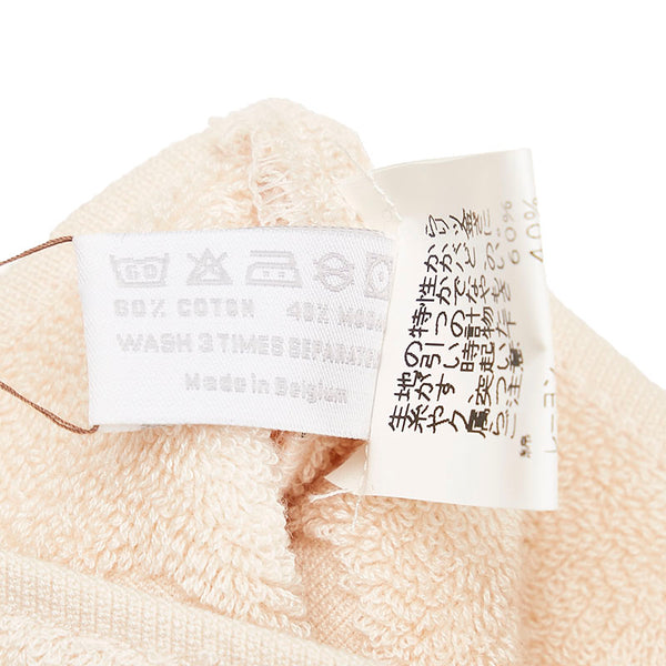 エルメス ベビーライン ゆり木馬 パイル地 ポーチ ライトピンク コットン レーヨン レディース HERMES 【中古】