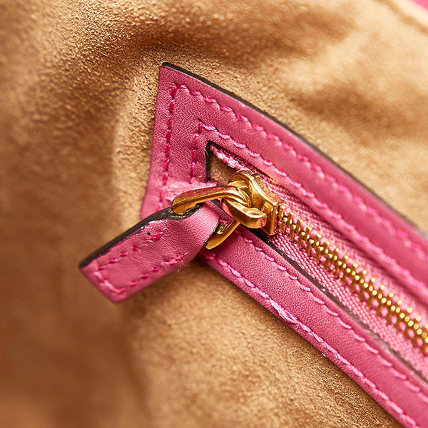 グッチ GGスプリーム スモール ハンドバッグ ショルダーバッグ 2WAY 409534 ベージュ ピンク レッド PVC レザー レディース GUCCI 【中古】