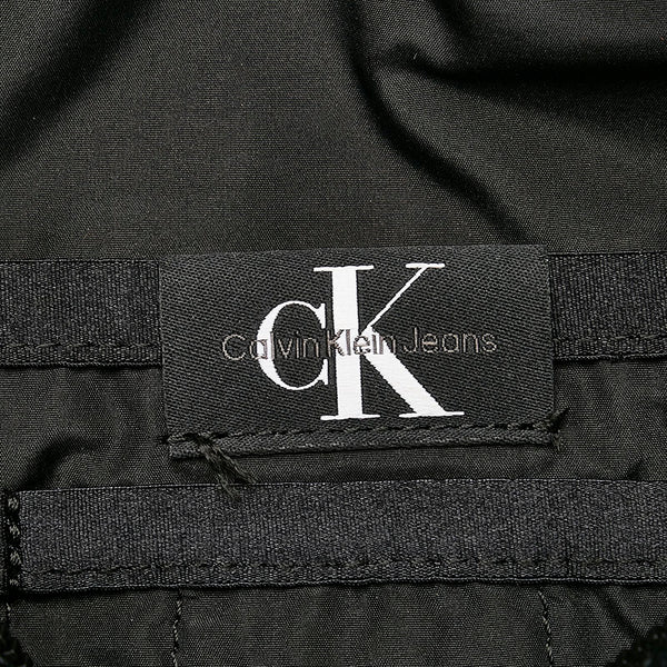 カルバンクライン ロゴ ボディバッグ ウエストバッグ ブラック レザー メンズ Calvin Klein 【中古】