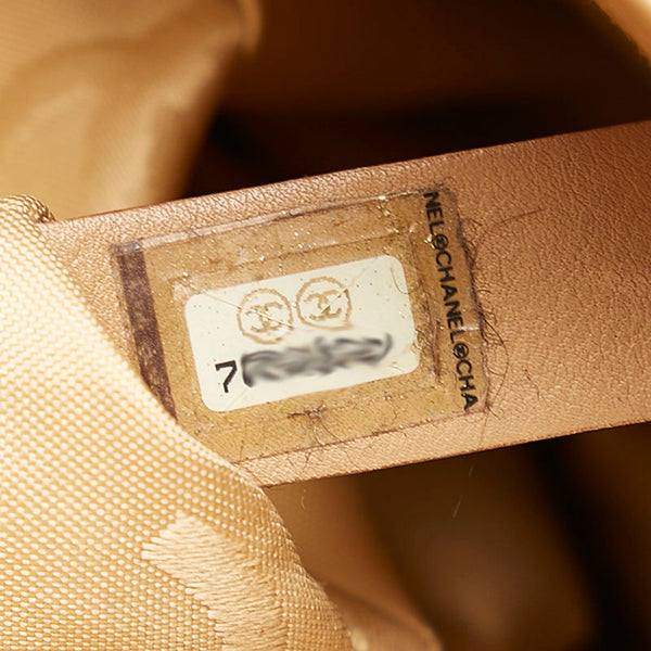 シャネル ココマーク ハンドバッグ ベージュ レザー レディース CHANEL 【中古】