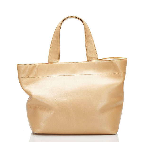 シャネル ココマーク ハンドバッグ ベージュ レザー レディース CHANEL 【中古】