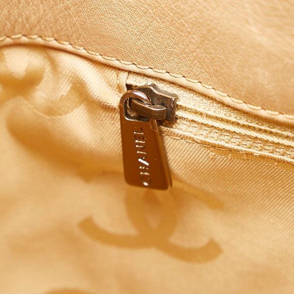 シャネル ココマーク ハンドバッグ ベージュ レザー レディース CHANEL 【中古】