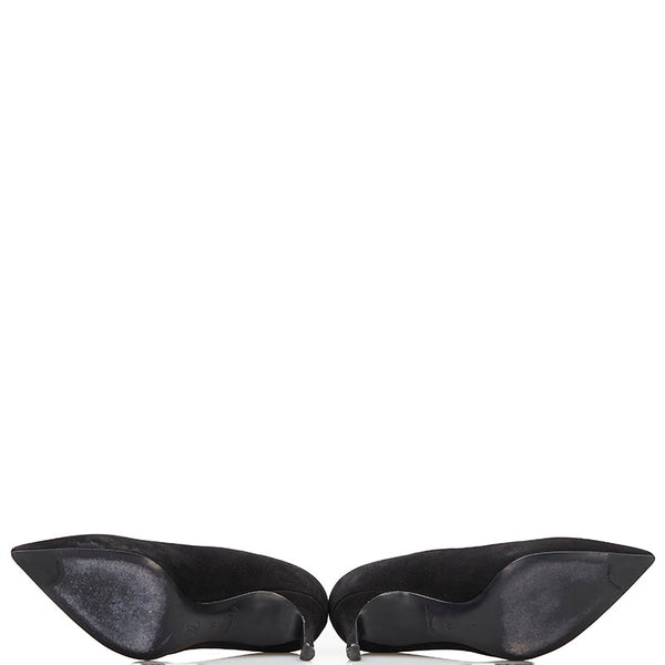 ルイ ヴィトン LVロゴ パンプス ブラック スウェード レディース LOUIS VUITTON 【中古】
