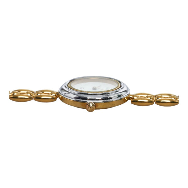 グッチ チェンジベゼル 腕時計 11 12 クオーツ ホワイト文字盤 メッキ レディース GUCCI 【中古】