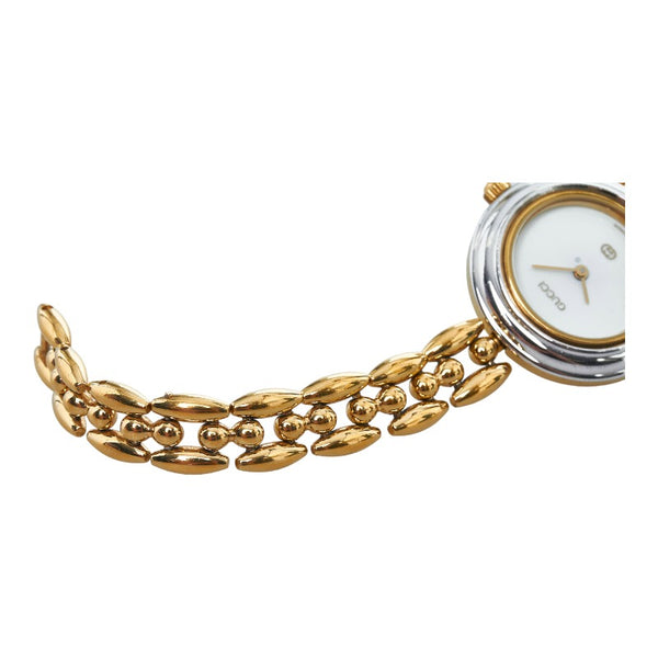 グッチ チェンジベゼル 腕時計 11 12 クオーツ ホワイト文字盤 メッキ レディース GUCCI 【中古】