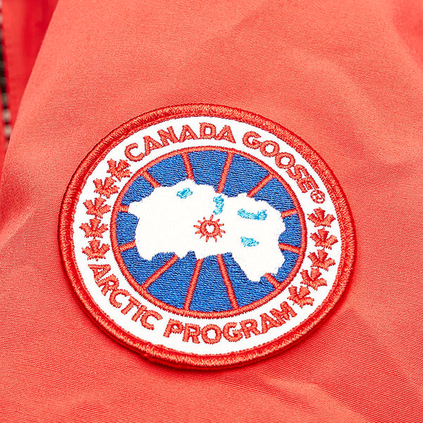 カナダグース トリリウムパーカー ファー ダウンジャケット アウター コート 6550L レッド ポリエステル コットン ダウン フェザー レディース CANADA GOOSE 【中古】