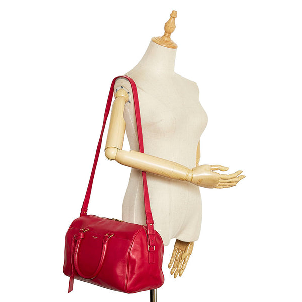 サンローラン クラシック ダッフル6 ハンドバッグ ショルダーバッグ 2WAY 322049 ピンク レザー レディース SAINT LAURENT 【中古】